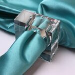 Square Acrylic Block Napkin Ring (Set of 24)