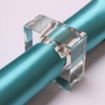 Square Acrylic Block Napkin Ring (Set of 24)
