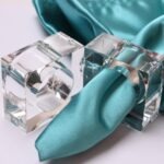 Square Acrylic Block Napkin Ring (Set of 24)