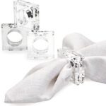 Square Clear Acrylic Napkin Ring (Set of 4)