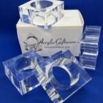 Square Acrylic Block Napkin Ring (Set of 24)