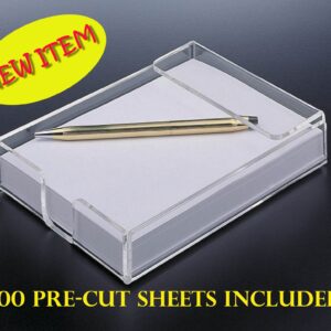Clear Acrylic Notepad Holder (4x6 WITH PAPER)
