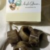 ACRYLIC RESIN CERAMIC NAPKIN RINGS (SET OF 4 - SANDSTONE BROWN)