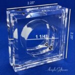 Square Clear Acrylic Napkin Ring (Set of 4)
