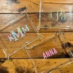 Acrylic Serving Tray 9x7 Pinch Corner Nested (Set of 24)