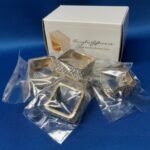 Square Rhinestone & Alloy Napkin Ring (6-Pack - GOLD)