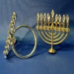 CHANUKAH MENORAH NAPKIN RING (SET OF 4 GOLD)
