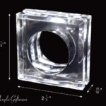 Square Clear Acrylic Napkin Ring (Set of 4)