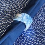 ACRYLIC RESIN CERAMIC NAPKIN RINGS (SET OF 4 - AZUL BLUE)