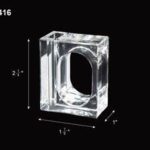 Acrylic Napkin Ring / Bud Vase Combo (Set of 4)