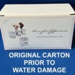 Acrylic Napkin Ring / Bud Vase Combo (Set of 4) Water Damaged Box