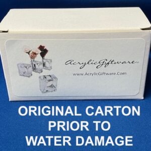 Acrylic Napkin Ring / Bud Vase Combo (Set of 4) Water Damaged Box