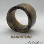 ACRYLIC RESIN CERAMIC NAPKIN RINGS (SET OF 4 - SANDSTONE BROWN)