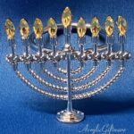 CHANUKAH MENORAH NAPKIN RING (SET OF 12 SILVER)