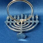 CHANUKAH MENORAH NAPKIN RING (SET OF 12 SILVER)