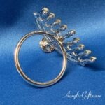 CHANUKAH MENORAH NAPKIN RING (SET OF 12 SILVER)