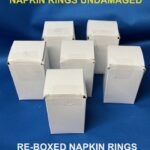 Acrylic Napkin Ring / Bud Vase Combo (Set of 4) Water Damaged Box