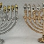 CHANUKAH MENORAH NAPKIN RING (SET OF 12 SILVER)