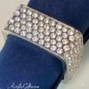 Square Rhinestone & Alloy Napkin Ring (20-Pack - SILVER)