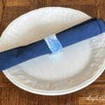ACRYLIC RESIN CERAMIC NAPKIN RINGS (SET OF 4 - AZUL BLUE)