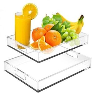 Acrylic Serving Tray Set of 2 (Nested "BUTLER STYLE")