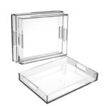 Acrylic Serving Tray Set of 2 (Nested "BUTLER STYLE")